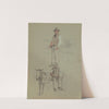 Studies of a Man and Horse Cart by Enoch Wood Perry Jr.