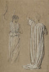 Studies of a standing draped figure
