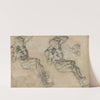 Studies of a Statuette of Atlas by Jacopo Tintoretto
