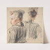 Studies of a Woman Wearing a Cap by Jean-Antoine Watteau