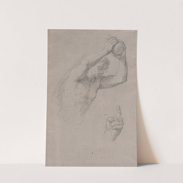 Studies of a Young Man Holding a Stone by Giacomo Zoboli