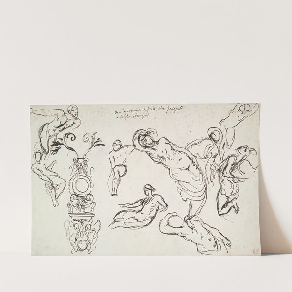 Studies of ‘Agriculture,’ Palais Bourbon, Paris (1833–35) by Eugène Delacroix