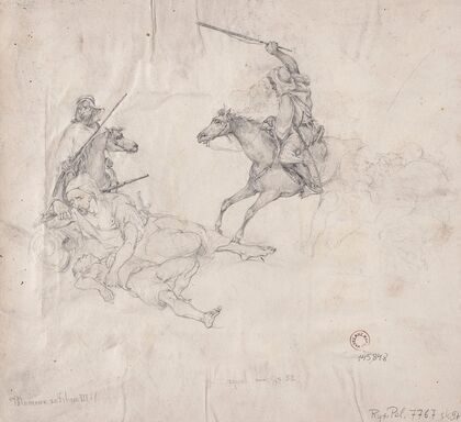 Studies of Arabian warriors – tracing from the composition “Moors in the times of Philip III” (1852)