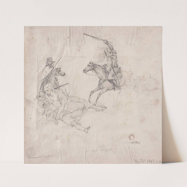 Studies of Arabian warriors – tracing from the composition “Moors in the times of Philip III” (1852) by Stanisław Chlebowski