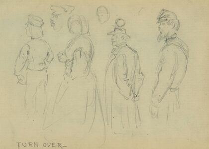 Studies of child, woman, gentleman, African American man & soldier