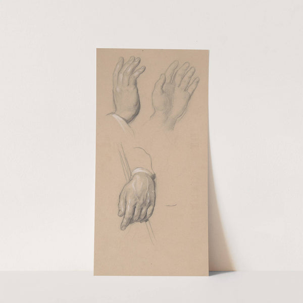 Studies of David&#039;s and Jacob&#039;s hands for the painting &#039;The Immaculate Conception of the Blessed Virgin Mary&#039; by Józef Simmler
