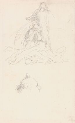 Studies of Death and the Resurrection, and a Head of a Man