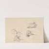 Studies of feet of Nicodemus and Christ to the painting &#039;Entombment&#039; by Józef Simmler