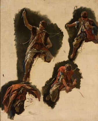 Studies of figures for the painting “Tartars’ flight”