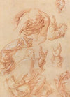 Studies of Hands and Bending Figures (verso)