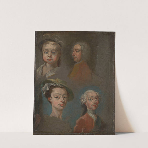 Studies of Heads by William Hogarth