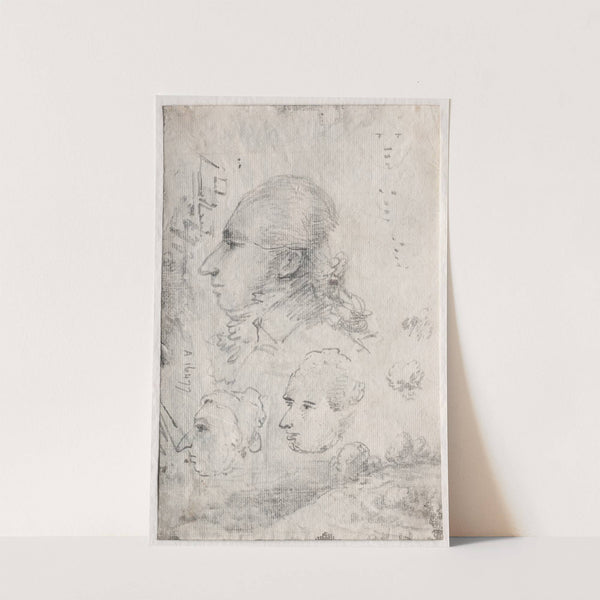 Studies of Heads (c. 1820s) by Dr. Thomas Monro
