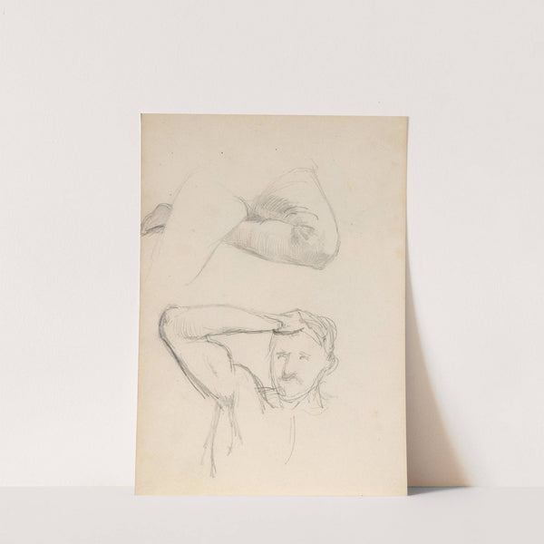 Studies of male figure (Probably 1838) by Adolph Tidemand