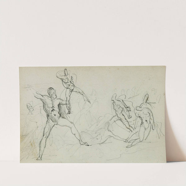 Studies of nude men in combat by Théodore Géricault