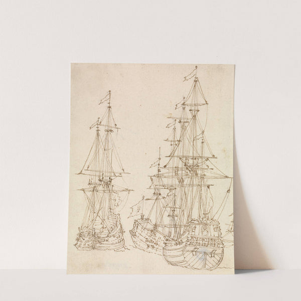 Studies of Ships by Francis Place