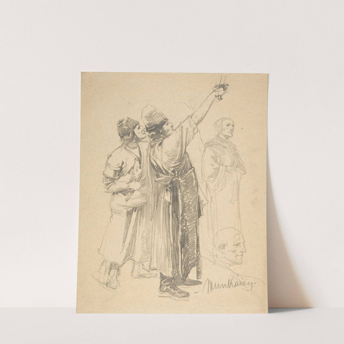 Studies of Standing Men (ca. 1891–92) by Mihály Munkácsy