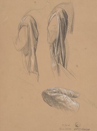 Studies of the queen’s dress sleeves for the painting ‘Queen Jadwiga’s Oath’