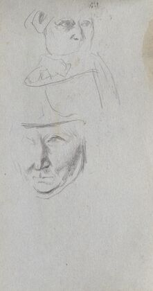 Studies of Three Faces (1860s)