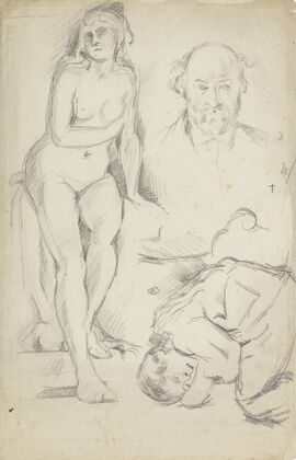 Studies of Three Figures, Including a Self-portrait — size preview