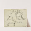 Studies of two figures pushing against a pillar by Peter Paul Rubens
