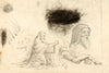 Studies–Villa Borghese, 2 figures, etc. (1855)