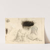 Studies–Villa Borghese, 2 figures, etc. (1855) by William Page