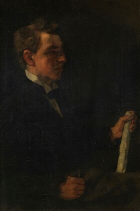 Studiosus Michaelis, mit Papierrolle