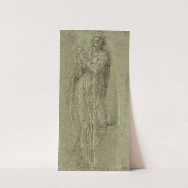 Study after Michelangelo&#039;s Rachel on the tomb of Julius II by Girolamo Muziano