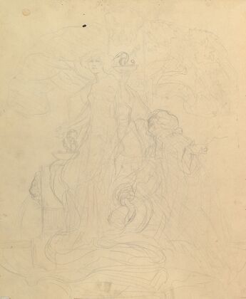 Study for a Bookplate with St. George Rescuing a Maiden from a Dragon.