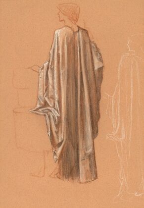 Study for a draped female figure for ‘The Sleep of Arthur in Avalon’