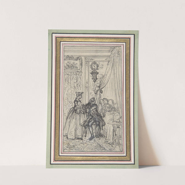 Study for a frontispiece for &#039;Histoire de Miss Jenny&#039; by Hubert-François Gravelot