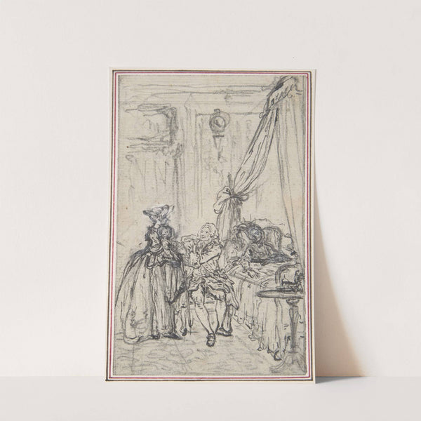 Study for a frontispiece for &#039;Histoire de Miss Jenny&#039; by Hubert-François Gravelot
