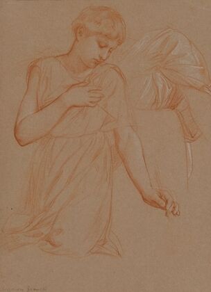 Study for a kneeling angel