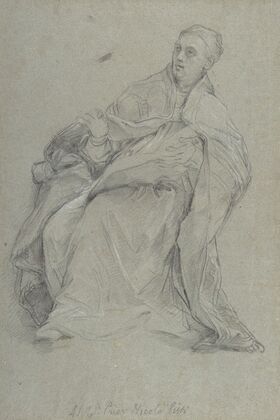 Study for a Seated Prelate (Saint Gregory the Great)