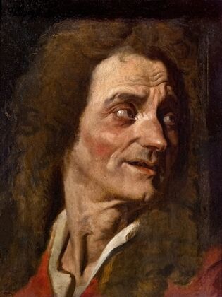 Study for Apotheosis of Homer; Boileau’s head
