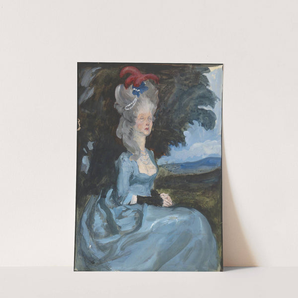 Study for Aunt Pedigree, from Oliver Goldsmith’s She Stoops to Conquer by Edwin Austin Abbey