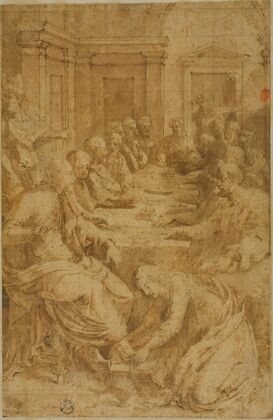 Study for Christ and the Magdalene in the House of Simon — size preview