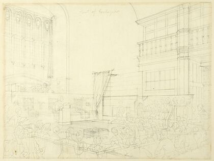 Study for Court of Exchequer, from Microcosm of London
