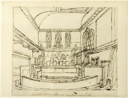 Study for Court of King’s Bench, Westminster Hall, from Microcosm of London