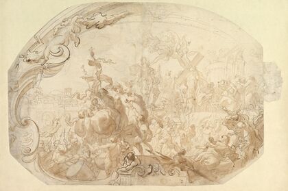 Study for Emperor Heraclius Carrying the Cross into Jerusalem