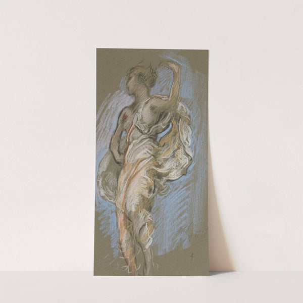 Study for figure of 4 pm in ‘The Hours’ ceiling at the state capitol building in Harrisburg, Pennsylvania (1990) by Edwin Austin Abbey