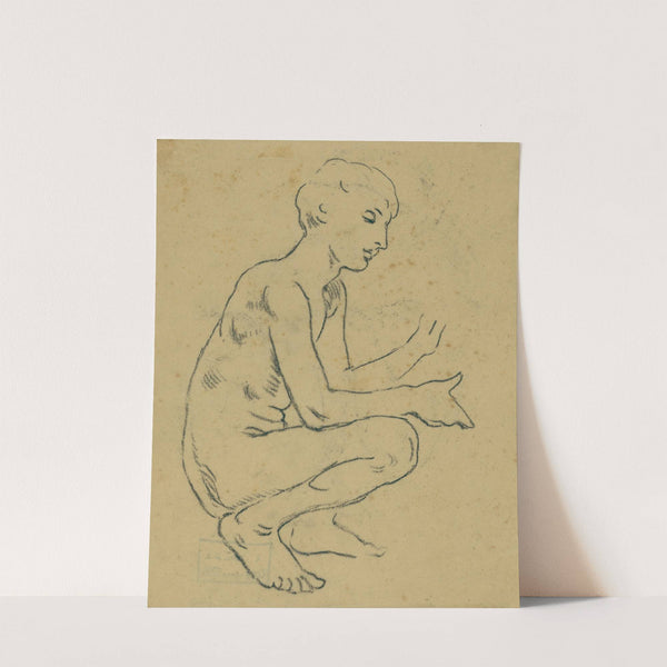Study for figure of Arts 2 (1895) by Elihu Vedder
