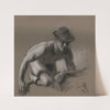 Study for figure of miner in ‘Science Revealing the Treasures of the Earth’ mural at the state capitol building in Harrisburg, Pennsylvania (1994) by Edwin Austin Abbey