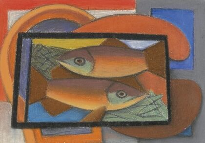 Study for Fish in Glass Case