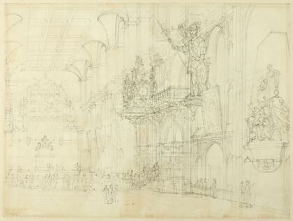 Study for Guild Hall, from Microcosm of London