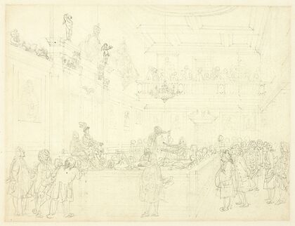 Study for Herald’s College, The Hall, from Microcosm of London