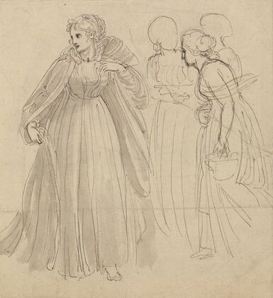 Study for Illustration – A Princess with her Attendants