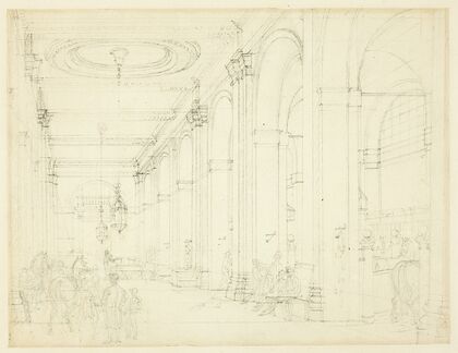 Study for King’s Mews, Charing Cross, from Microcosm of London