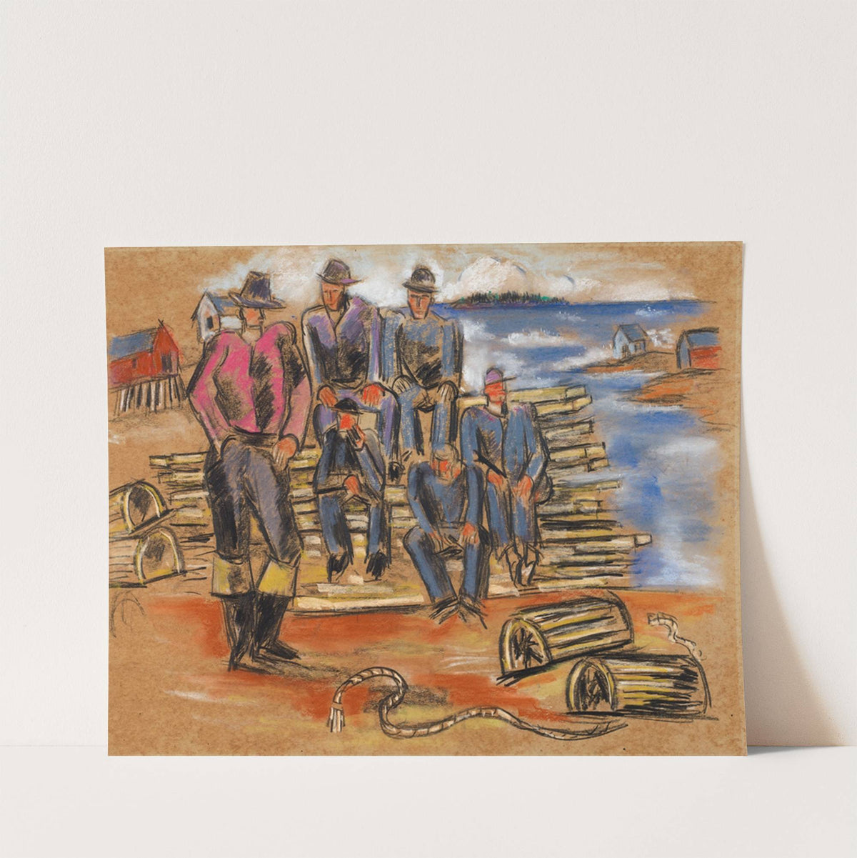 Study for Lobster Fishermen (1940) by Marsden Hartley