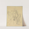Study for Marphise and the Mistress of Pinabel (c. 1852) by Eugène Delacroix